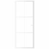 VidaXL Porte intérieure 83x201,5 cm Blanc Verre ESG et aluminium 350573