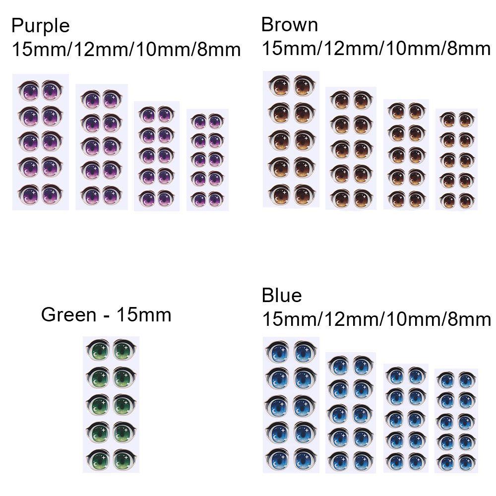 Стеклянные и лунные кристаллы, наклейки с мультяшными глазами, орган, паста, чипсы для глаз, бумажная аниме-статуэтка, кукла