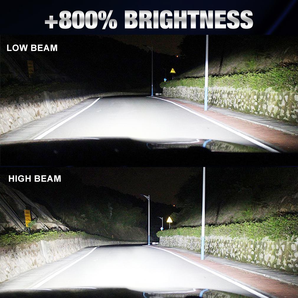 2 шт. 4-сторонние 25000LM H4 светодиодные лампы для автомобильных фар Canbus дальний/ближний свет беспроводные с вентилятором авто мини мотоцикл Plug&Play турболампа 6500K белый 12 В