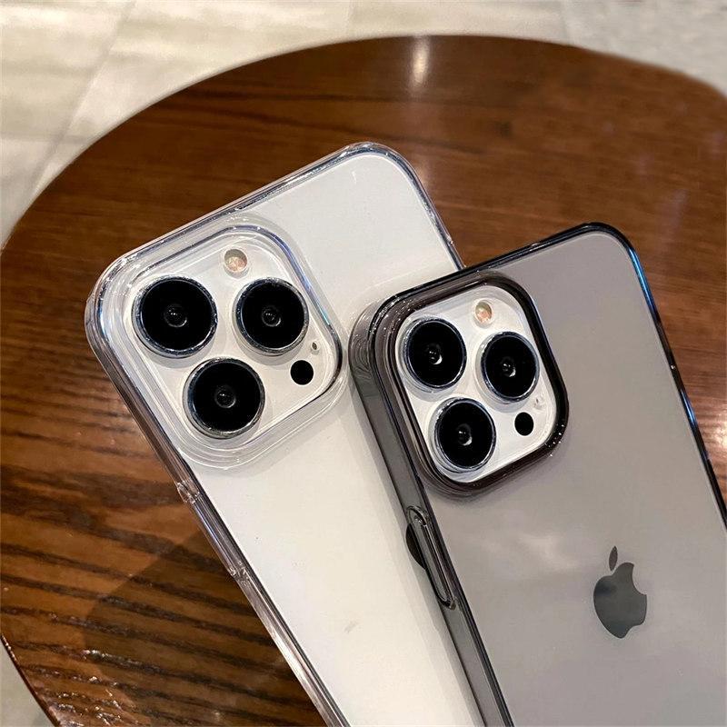 Роскошный прозрачный жесткий пластиковый чехол для iPhone 16 15 14 13 12 Mini 11 Pro Max X XR XS 5 6 7 8 Plus SE Shockpoof Crystal Clear Cover