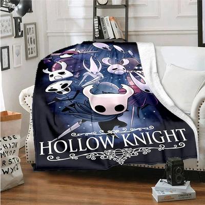 Мультяшное игровое одеяло Hollow Knight, напечатанное на 3D-принтере, мягкое и удобное теплое одеяло, для кровати, дивана, дорожное покрывало для улицы#(6)