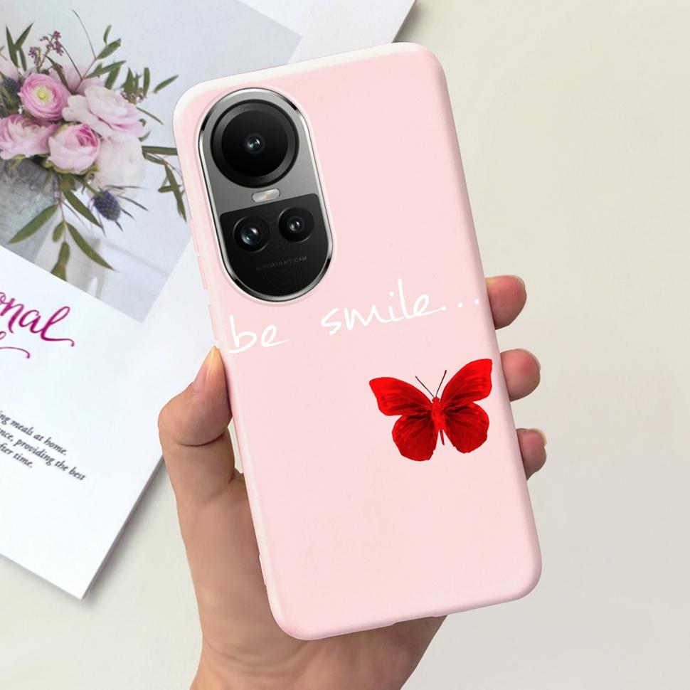 For Oppo Reno10 Case Luxury Colourful Painted Cover Soft Silicone Phone Case For Oppo Reno 10 Reno10 Pro 5G Back Cover Bumper
