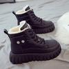 Бархатные женские высокие кеды зимние теплые сноубутсы женские ботинки Мартин новые зимние хлопковые ботинки на толстой подошве женские ботинки