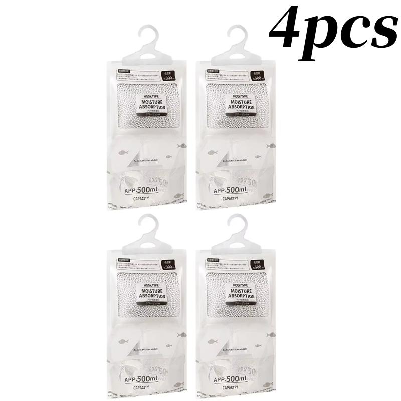 4/8Pcs Moisture Absorber Hanging Bags Wardrobe Anti-Mold Antihumidity Dehumidification Bag for Bedroom Closet Dryer Supplies