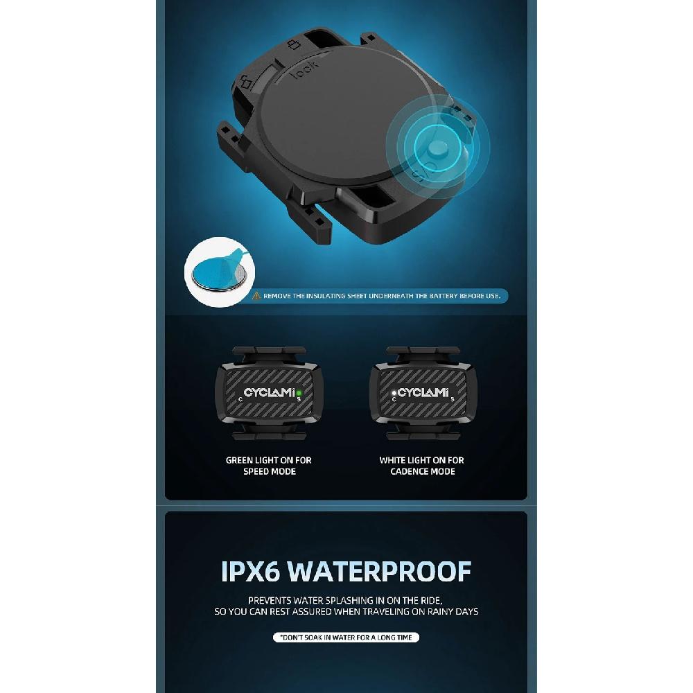 CYCLAMI Датчик каденса Скорость C1 ANT Bluetooth 5.0 Спидометр GPS Велокомпьютер Для GARMIN iGPSPORT BSC100s Bryton G2 plus G+