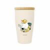 Toa Metal Mofusand Stainless Steel Tumbler with Wooden Lid 350ml [Home Work Nyan] 53-2095 Beige