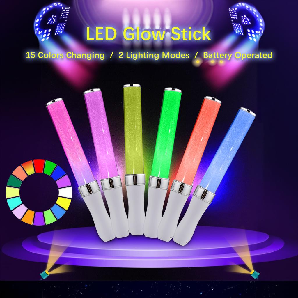 LED Glow Stick Party Stick 15Color Concert Flashing Light Multicolor 15 Colors Changing 2 Lighting