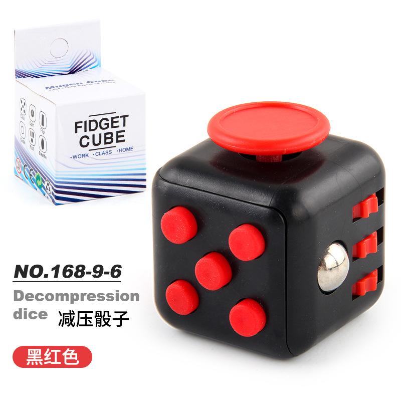 Fashion Decompression Dice Autism Adhd Anxiety Relieve Toy Adult Kids Fingertip Press Button Toys Rainbow Dice Antistress Cube