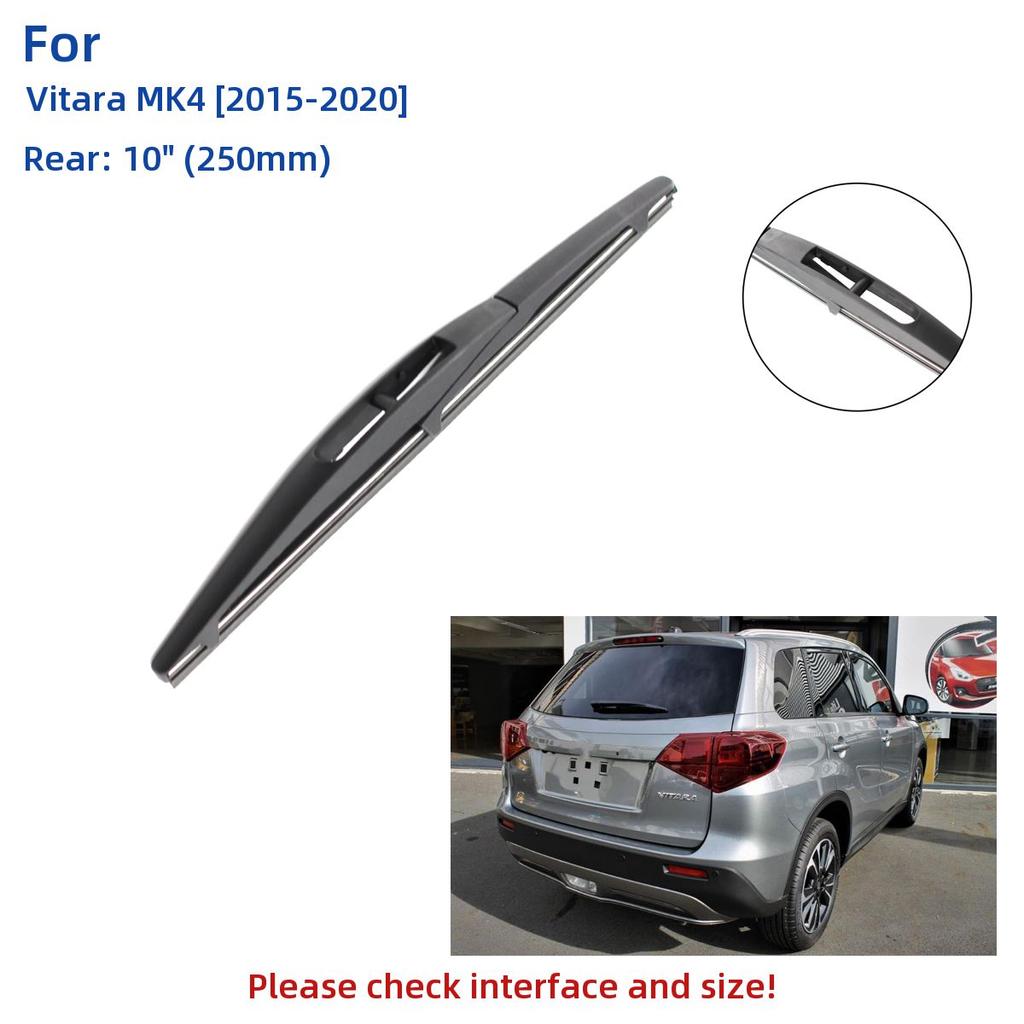 3PCS For SUZUKI Vitara MK4 2015-2020 24" 16" 10" Front Rear Wiper Blades Windshield Windscreen Window Cutter Accessories 2015 2016 2017 2018 2019 2020