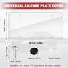 License Plate Protector 2 Pack, Clear License Plate Cover 12.08 * 6.02’’ Universal, Plate Cover For Car Plastics, Car Frame Cover Shield With