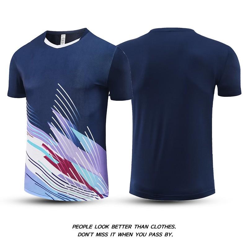Quick-Dry Badminton Set Men Women Sportswear Training Outfit Striped Gym Running Volleyball Tennis