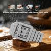 Женские квадратные часы с бриллиантами Bling Iced Out Кварцевые наручные часы с римскими цифрами Водонепроницаемые Модные часы для мужчин