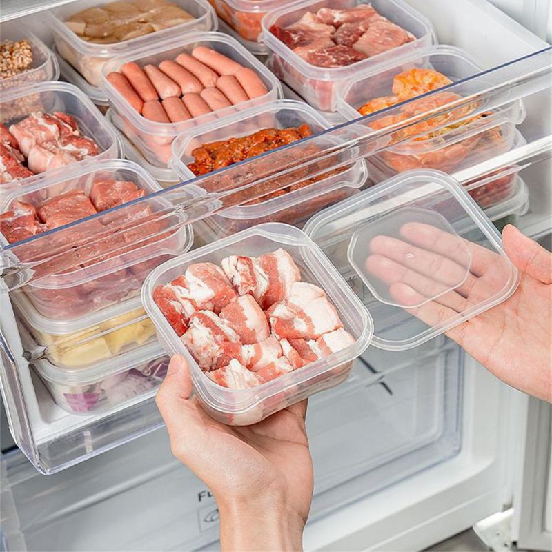 Ящик для хранения свежих продуктов, штабелируемый ящик для хранения продуктов питания для приготовления пищи и организации ингредиентов в холодильнике или морозильнике