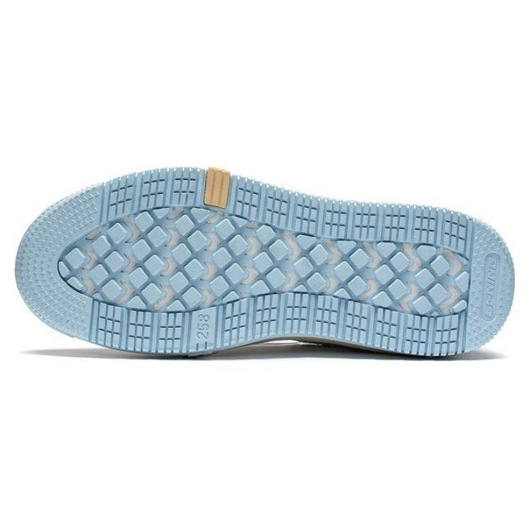 Li Ning Xing Chuan V2 Non-Slip Wear-Resistant Low-Top Skate Shoes Women Skate Shoes White Blue AGCT144-1