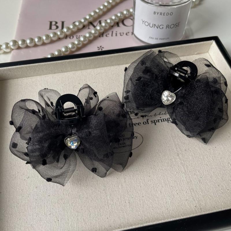 Fashion Butterfly Hair Clip Elegant Mesh Bow Ponytail Clip Daily Accessories Beautiful Hairstyle Tool Women'S Hair Claw