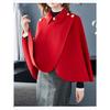 Autumn and Winter Short Woolen Jacket with  Elegance and Versatility Cape Coat for Women