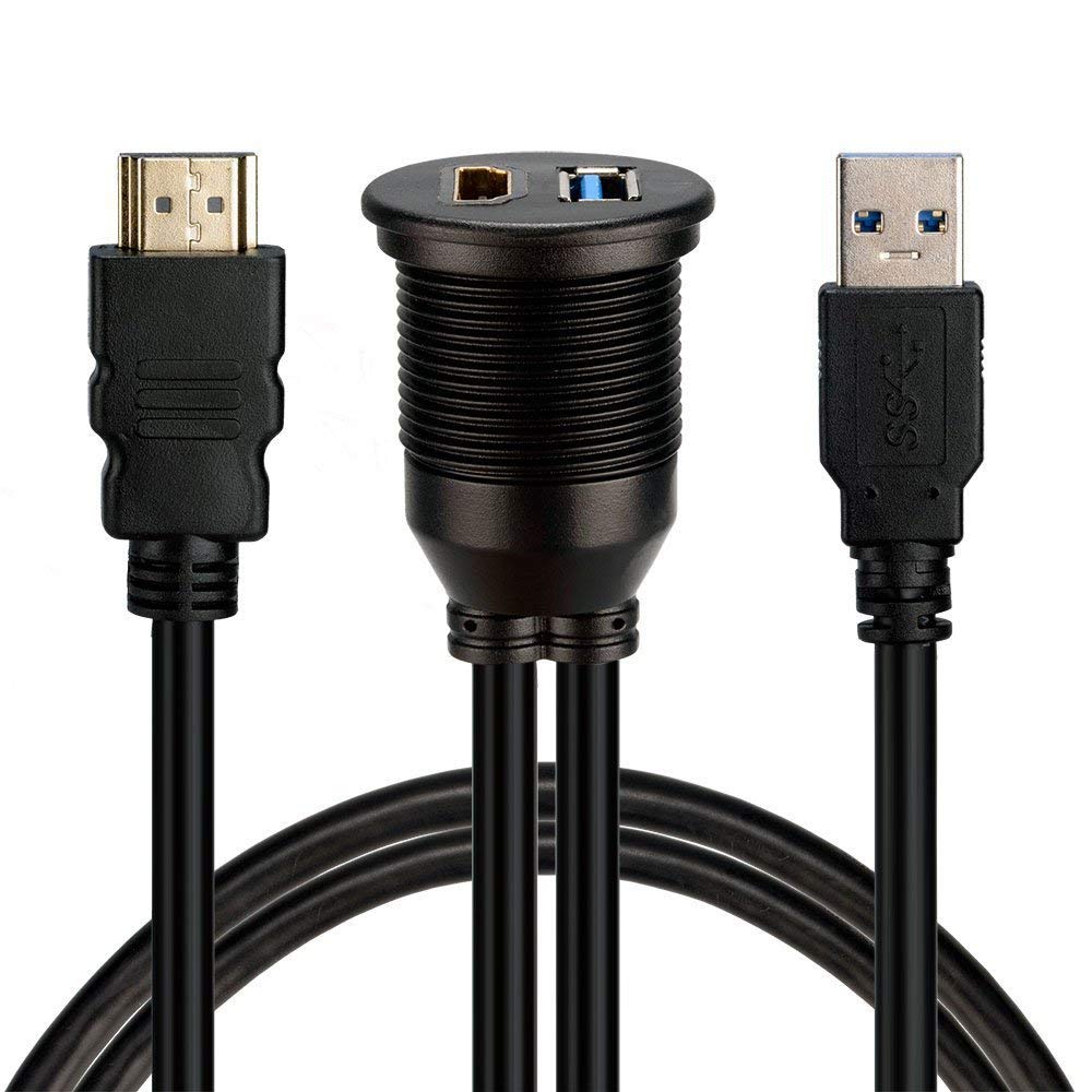 Timloon Автомобильная панель расширения HDMI и USB3.0 Входной порт USB 3.0 и вход HDMI
