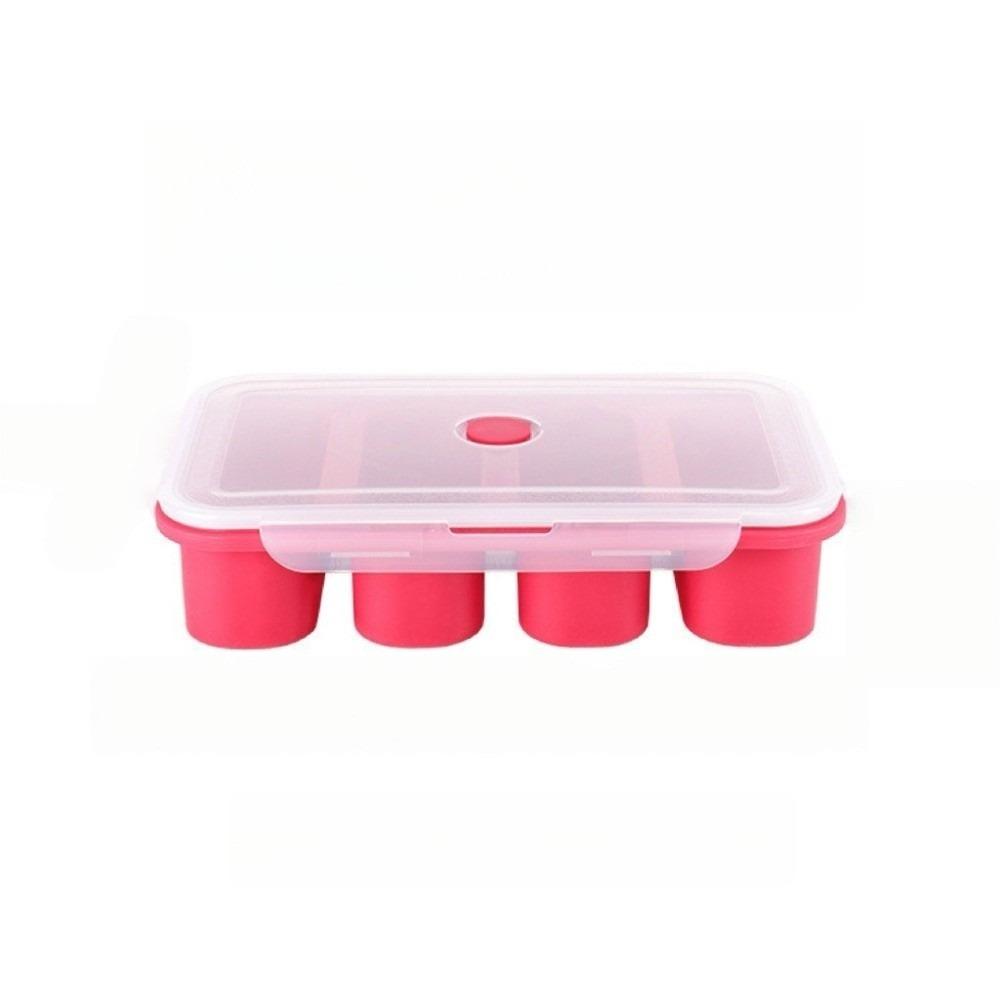 With Lid Freezer Soup Tray Silicone Food Meal Molds Multipurpose Soup Ice Cube Molds Soup Storage
