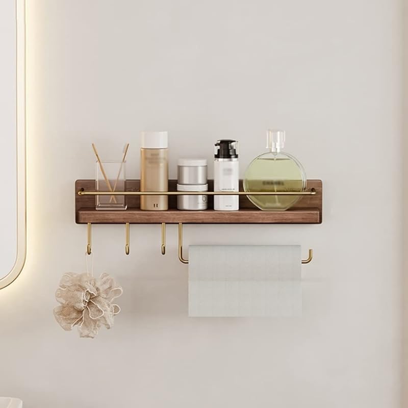 NevStp Полка для душа из массива дерева, перфорированная, органайзер, плавающие полки, аксессуары для душа, настенная, многофункциональная, для ванных комнат, кухонь