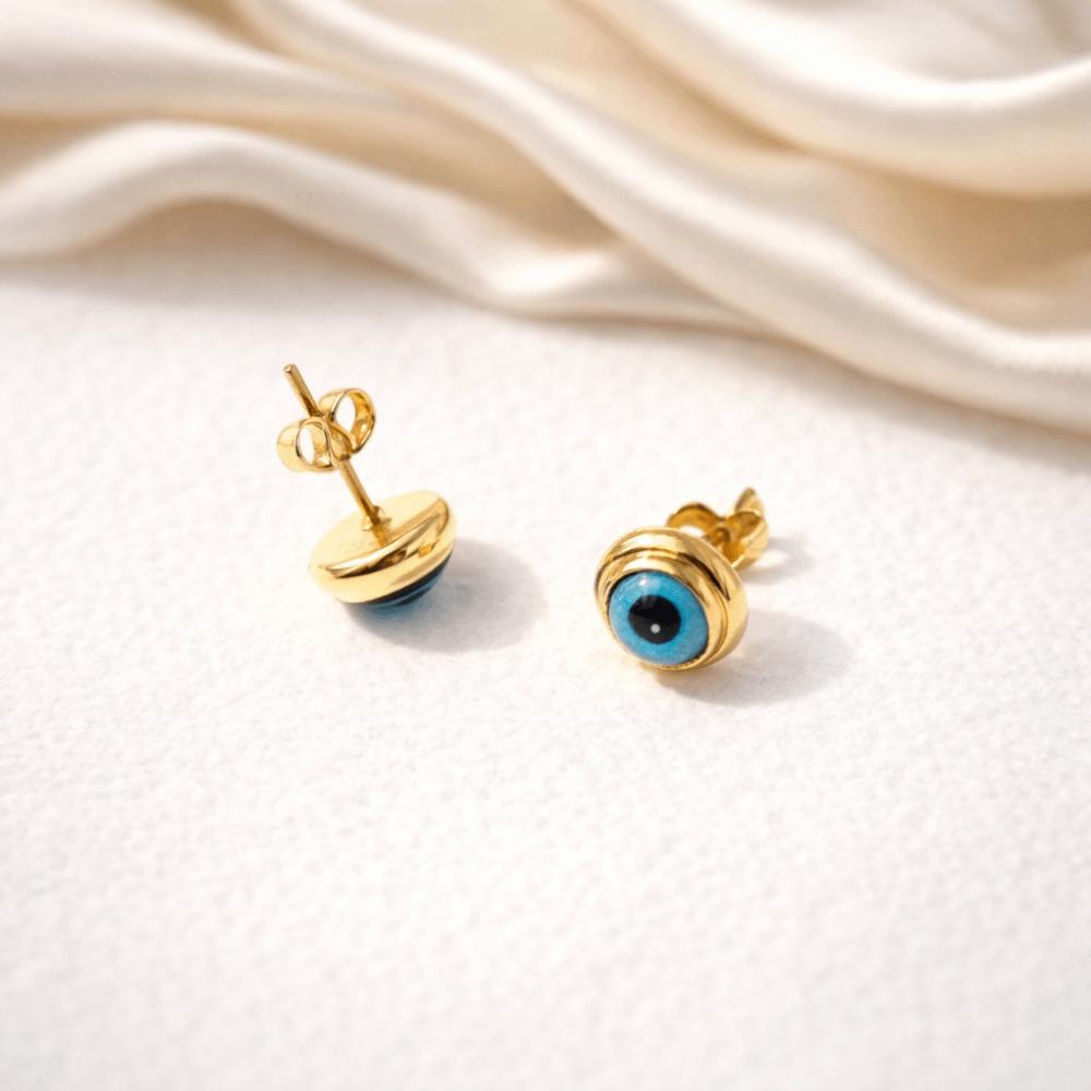 Waterproof Eye Necklace Titanium Demon Eye Earrings Blue Eyes Choker Chain Lucky Jewelry