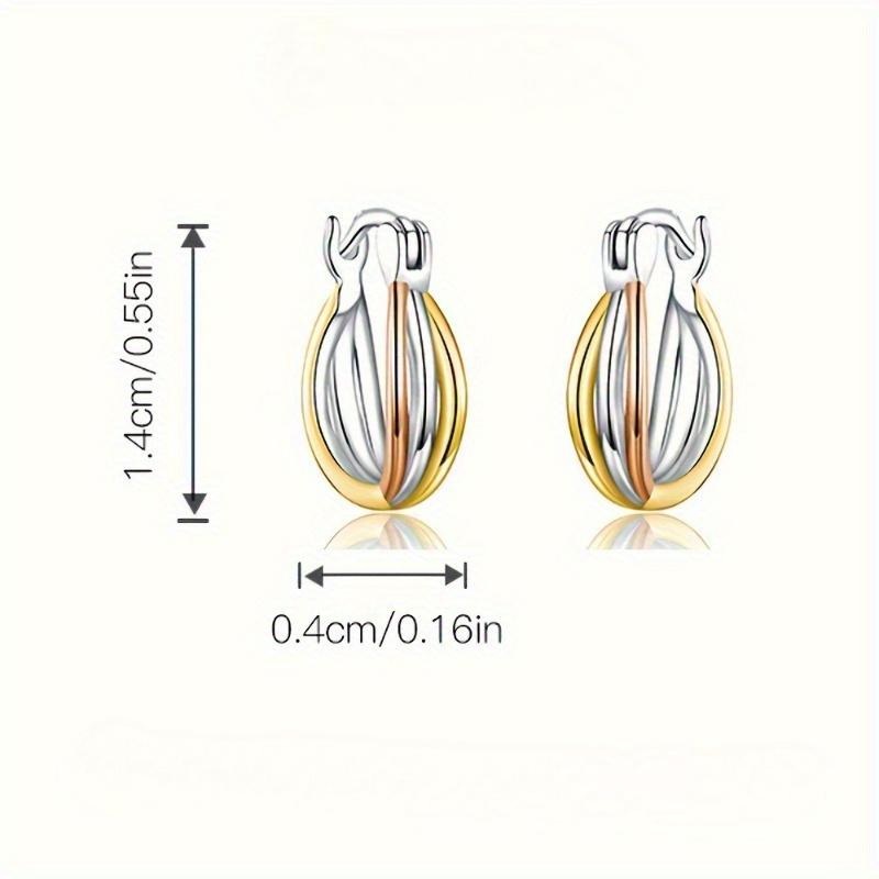 Серьги-кольца из стерлингового серебра 925 пробы - гипоаллергенный и элегантный женский подарок 1,9 г = 0,067 унций