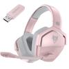 NUBWO G06 Беспроводная игровая гарнитура 2,4 ГГц, геймерские наушники 3-в-1 Беспроводная связь для консоли Playstation, режим Bluetooth для переключателя, проводной режим для контроллера