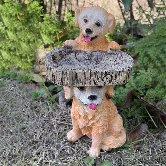 Кормушка для садовых птиц, полимерная статуэтка, уличная, для патио, двора, лужайки, отдельно стоящая, фея