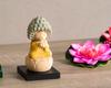 Cat Buddha Five Kalpa Contemplation Amida Original Sculptor and Butsuya Sakai Wooden Carving Buddha Statue Lucky Feng Shui Ornament Buddha,