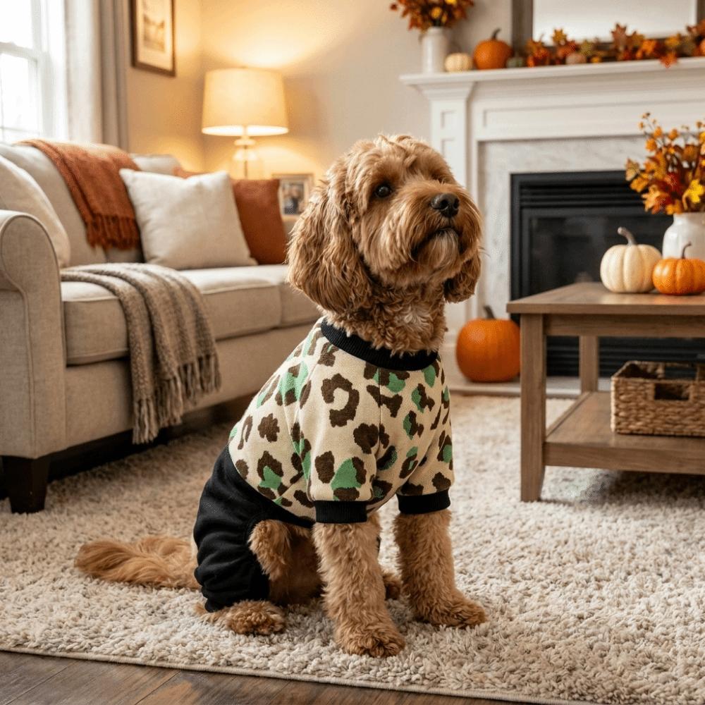 Ultra-Soft Dog Four Legged Coat Breathable Warm Dog Jumpsuit Autumn Winter