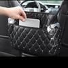 Rhinestone Car Seat Storage Organizer Diamond Leather Handbag Holder for Purse Storage Phone Pocket Barrier of Backseat Pet Kids