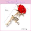 Цветок Модный Роза Ювелирная Брошь Аксессуар из Сплава для Официального Наряда