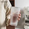  2/4PCS Ribbed Glass Tumbler 590ML Large Capacity Drinking Glasses for Family gathering Iced Coffee Juice and Cocktails