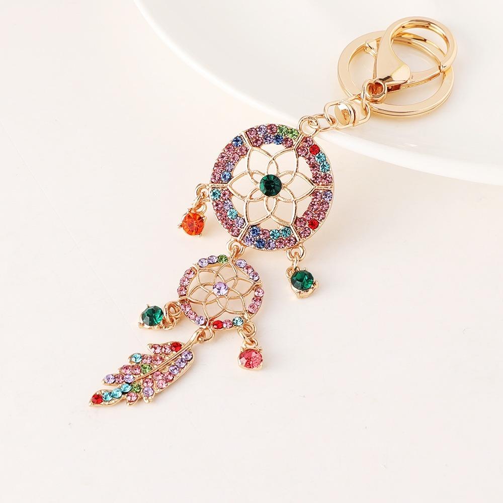 Zinc Zinc Alloy Car Keychain Vintage Bag Pendant Exquisite Dream Catcher Key Chain  Women