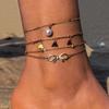 Подарок Дни рождения Браслет на щиколотку Элегантный Модный Бабочка Простой Ретро Дизайн Украшения