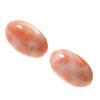 Deep Sea Coral Pink Undyed Earrings, Silver,