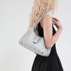 Retro Rivet Solid Color Handbag Women's 2025 New Premium Texture Simple Large Capacity Shoulder Underarm Bag