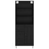 Highboard 2 pcs Black Oak Effect Particleboard