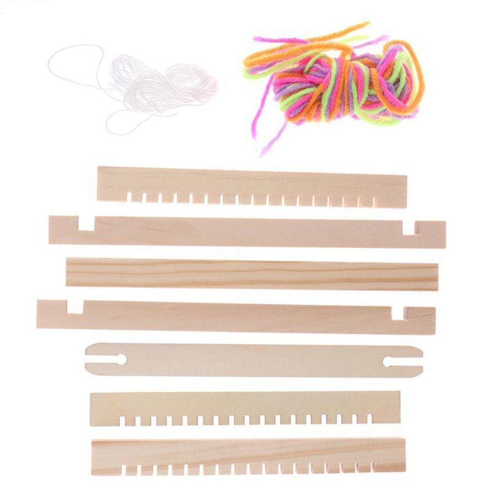 Wooden Wooden Weaving Loom Starter Kit DIY Hand-Woven DIY Woven Set  For Children Kids Gifts