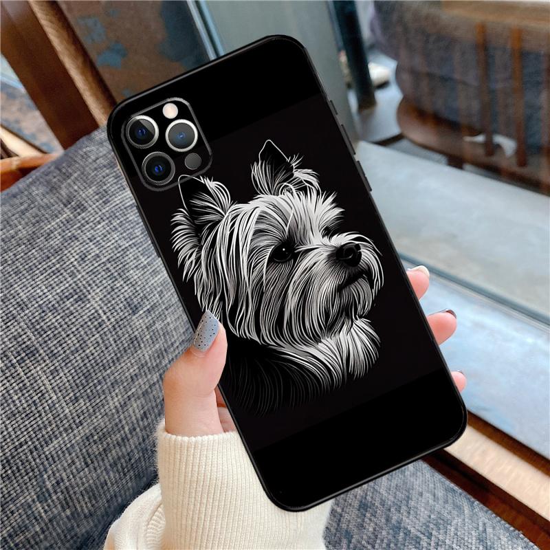 Чехол для телефона с Йоркширским терьером для iPhone 16 15 14 13 12 11 Pro Max 12 13 mini XR 15 16 Plus 16e Защитный корпус