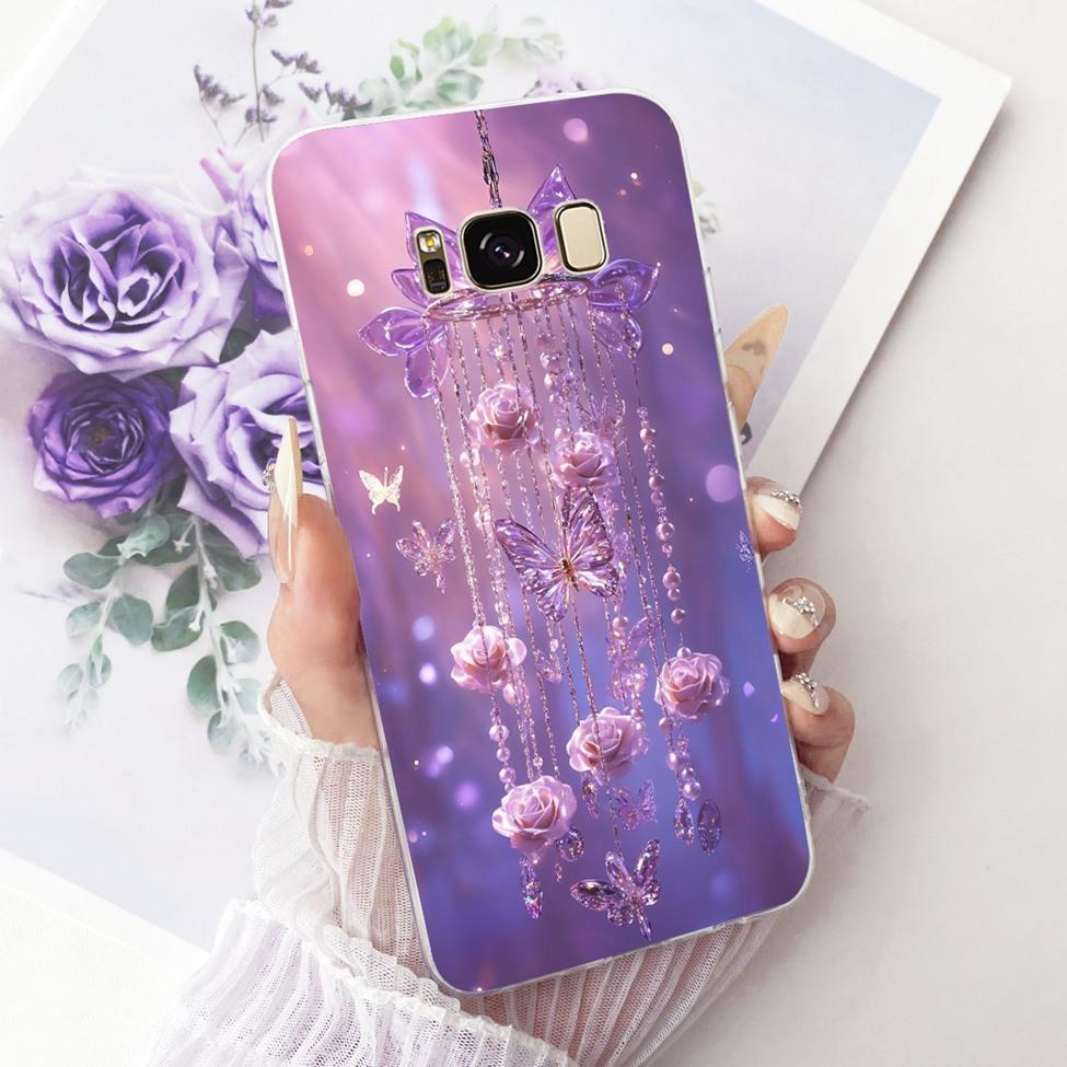 Прозрачный Чехол Для Samsung Galaxy S8 Plus SM-G955F Для Samsung S8+ Чехол Роскошная Корона Буквы A-Z 2D Плоский Рисунок Мягкий Чехол Для Телефона