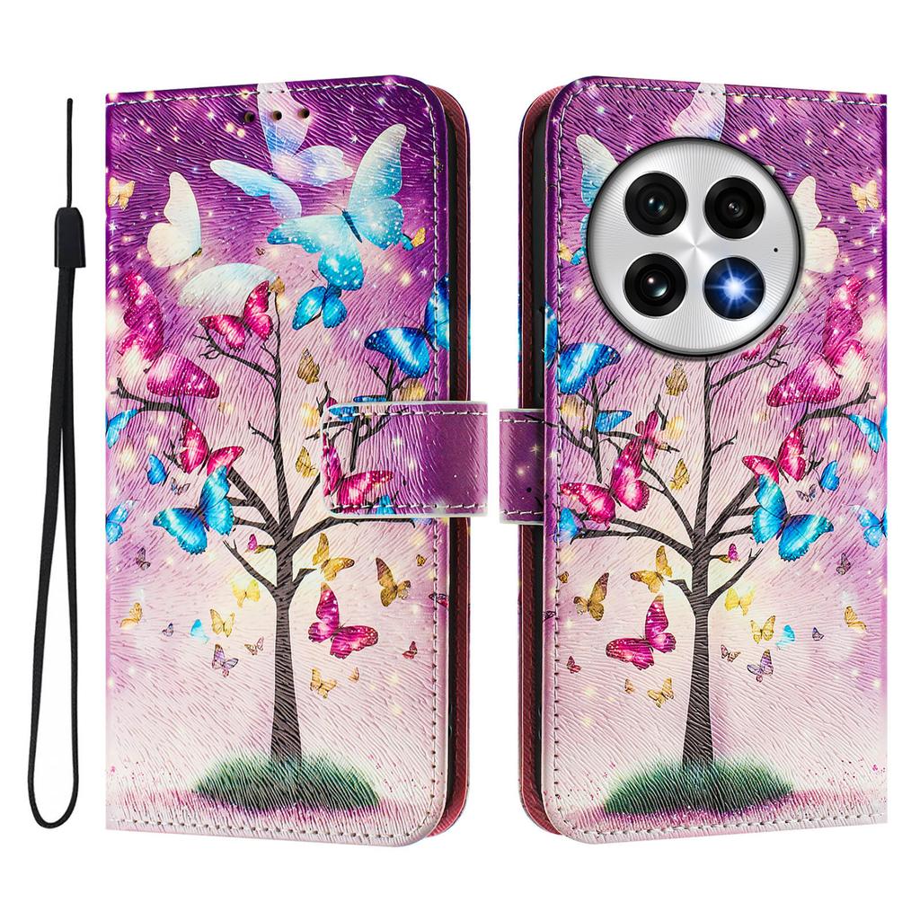 Роскошный кожаный чехол-кошелек с рисунком в виде дерева-бабочки, чехол-книжка из искусственной кожи для Oneplus 9R, 8T, Nord CE2 5G, Nord 2T, Nord N300, Oneplus 11 12...