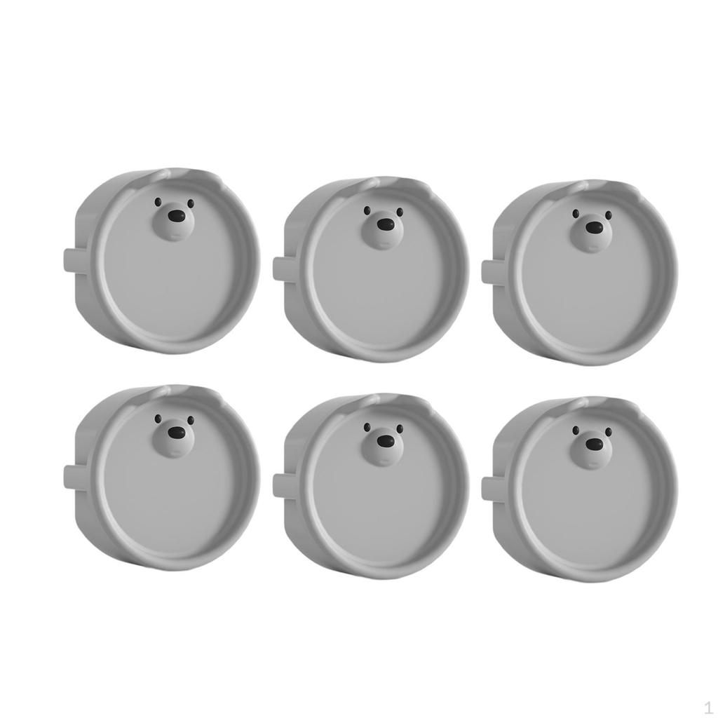 6x защитных крышек для розеток, прочные, легко устанавливаемые, с защитой от детей, черные