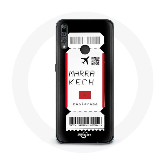 Coque - Huawei - P30 Lite - Billet d'avion - Souple - Noir
