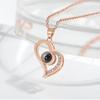 100 Languages I Love You Projection Necklace Female Hollow Love Simple Necklace Memory Collarbone Chain