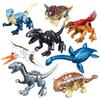 [Real Honey Night-Lego Compatible-Dinosaur] M Set Small Dinosaur Block 8 Types of Tyrannosaurus Velosit Raptor, Mixed, Mixed