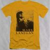 Хлопковая желтая футболка унисекс Mark Lanegan World Tour, полный размер
