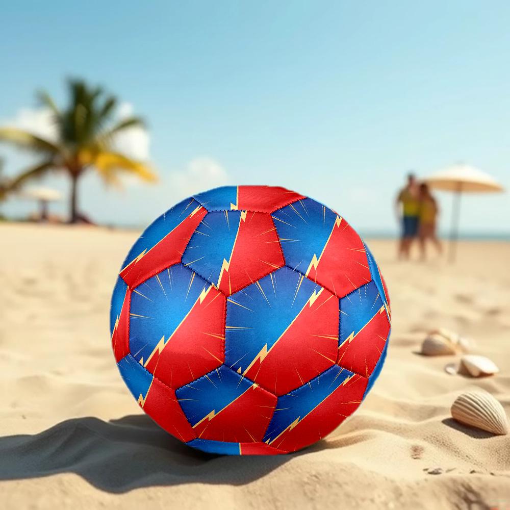 1pc Superhero Background Theme Soccer Ball Football, Size 5, Lightweight PVC, Durable Outdoor Training Soccer Ball, Gift m61490