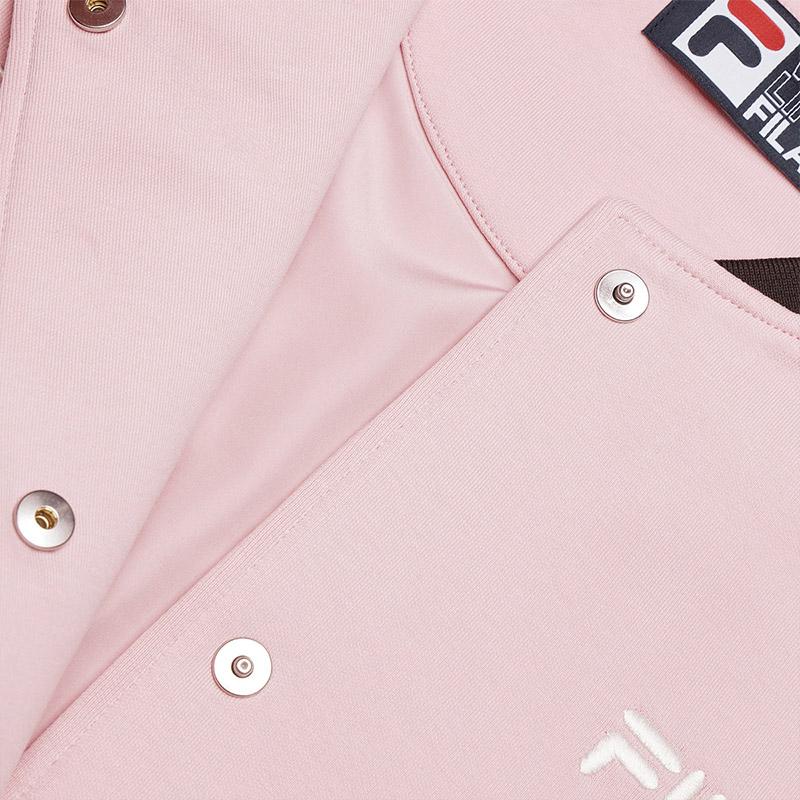 Fila Модная повседневная вязаная бейсбольная куртка с длинным рукавом женская куртка дымчато-розовая F11W519501FPK