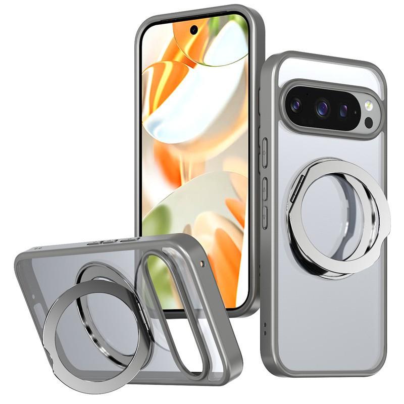 Magnetic Rotating Stand Phone Case Google Pixel 11 Pro XL 10 9A 10A Clear Matte PC Back Cover Shockproof