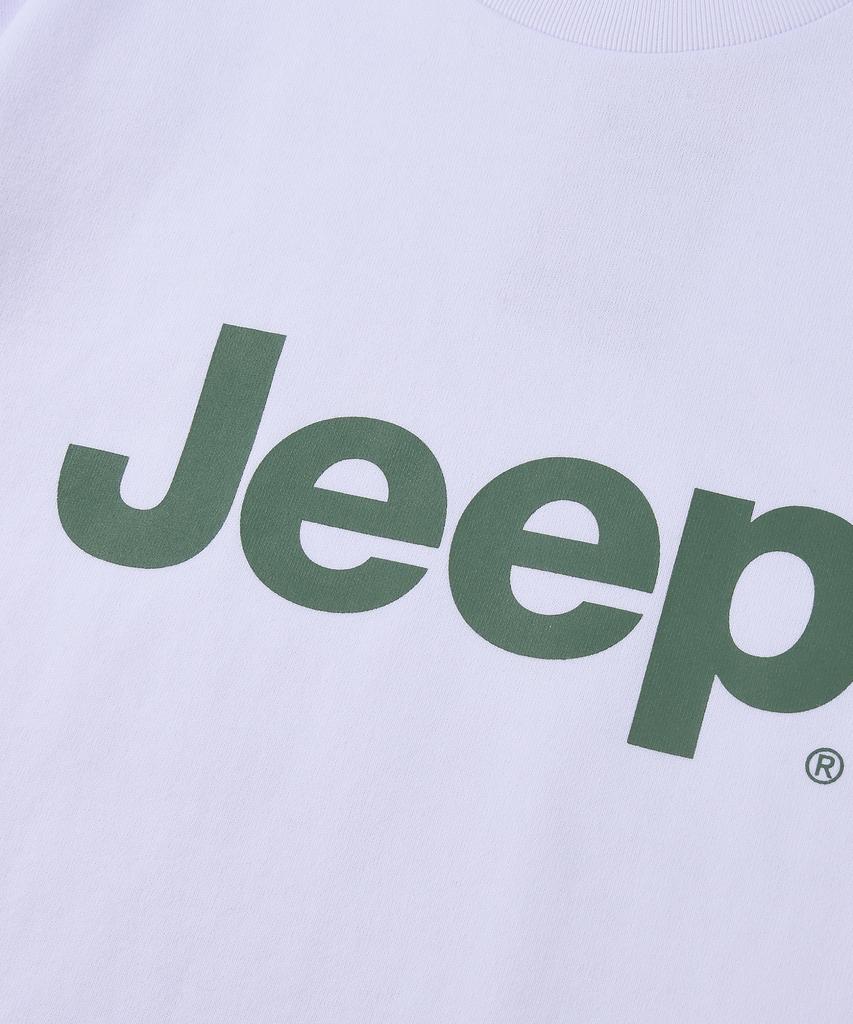 JEEP Хлопковая футболка большого размера с коротким рукавом и большим логотипом (Jr5Tsu191Wh)